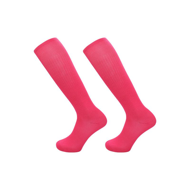 2026 Thin Solid Color High Tube Training Football Socks Breathable Sweat Absorbing Professional Sports Socks Knee Socks