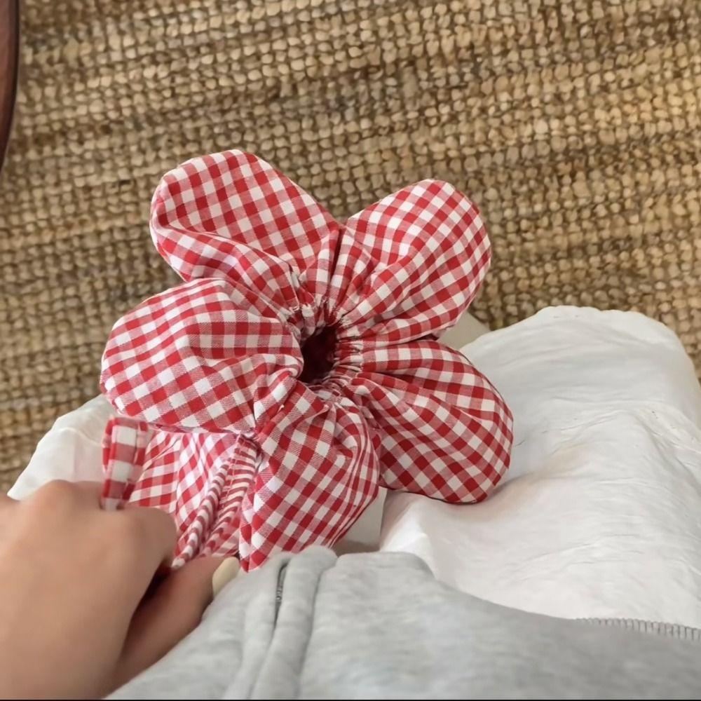 Сумка-тоут в корейском стиле с цветочным принтом, на плечо, повседневная клетчатая сумка на шнурке, студенческая