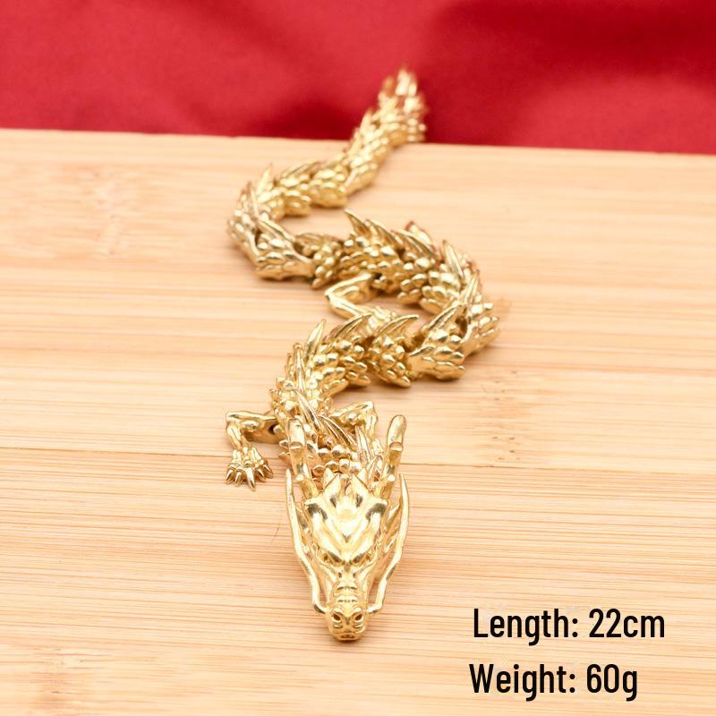 Золотые подвижные украшения в виде дракона - ручные коллекционные предметы и сувениры в виде дракона зодиака