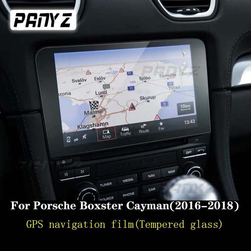 Для Porsche 911 718 Boxster Cayman 2016-2018 Автомобильная GPS-навигационная пленка ЖК-экран Защитная пленка из закаленного стекла против царапин