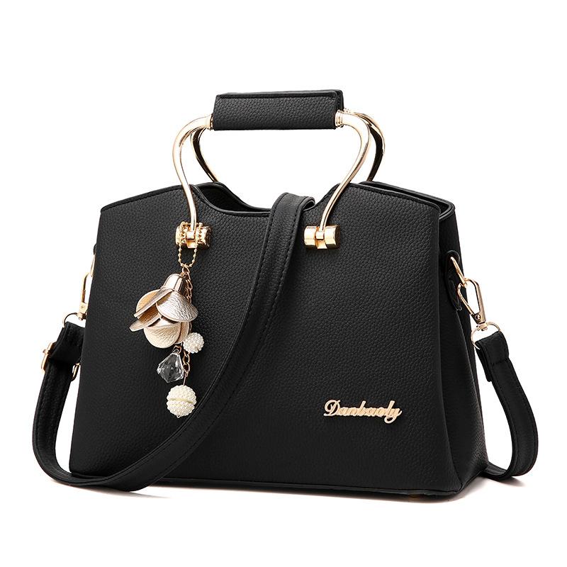 Yogodlns Luxury Pendant Handbag For Women PU Leather Tassel Shuolder Bag Designer Handle Bag Brand Shopping Mommy Shoudler Bag