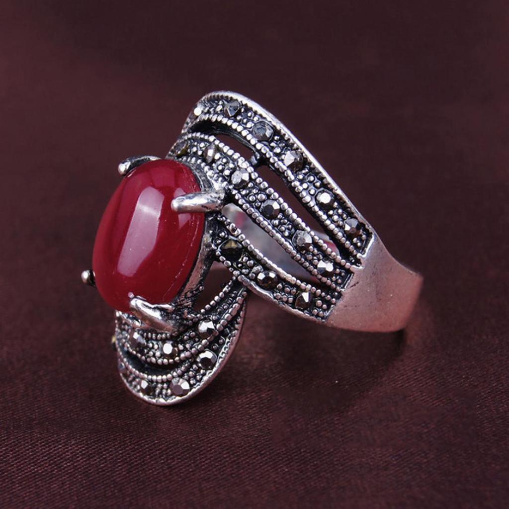 Элегантное инкрустированное кольцо на палец из искусственного драгоценного камня, винтажное вечернее женское ювелирное изделие, подарок