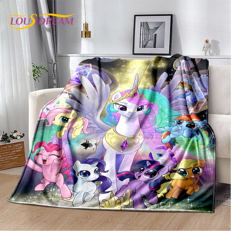 Милое 3D P-Pony мультяшное единороговое мягкое плюшевое одеяло, фланелевое одеяло, плед для гостиной, спальни, кровати, дивана, пикника, детский подарок