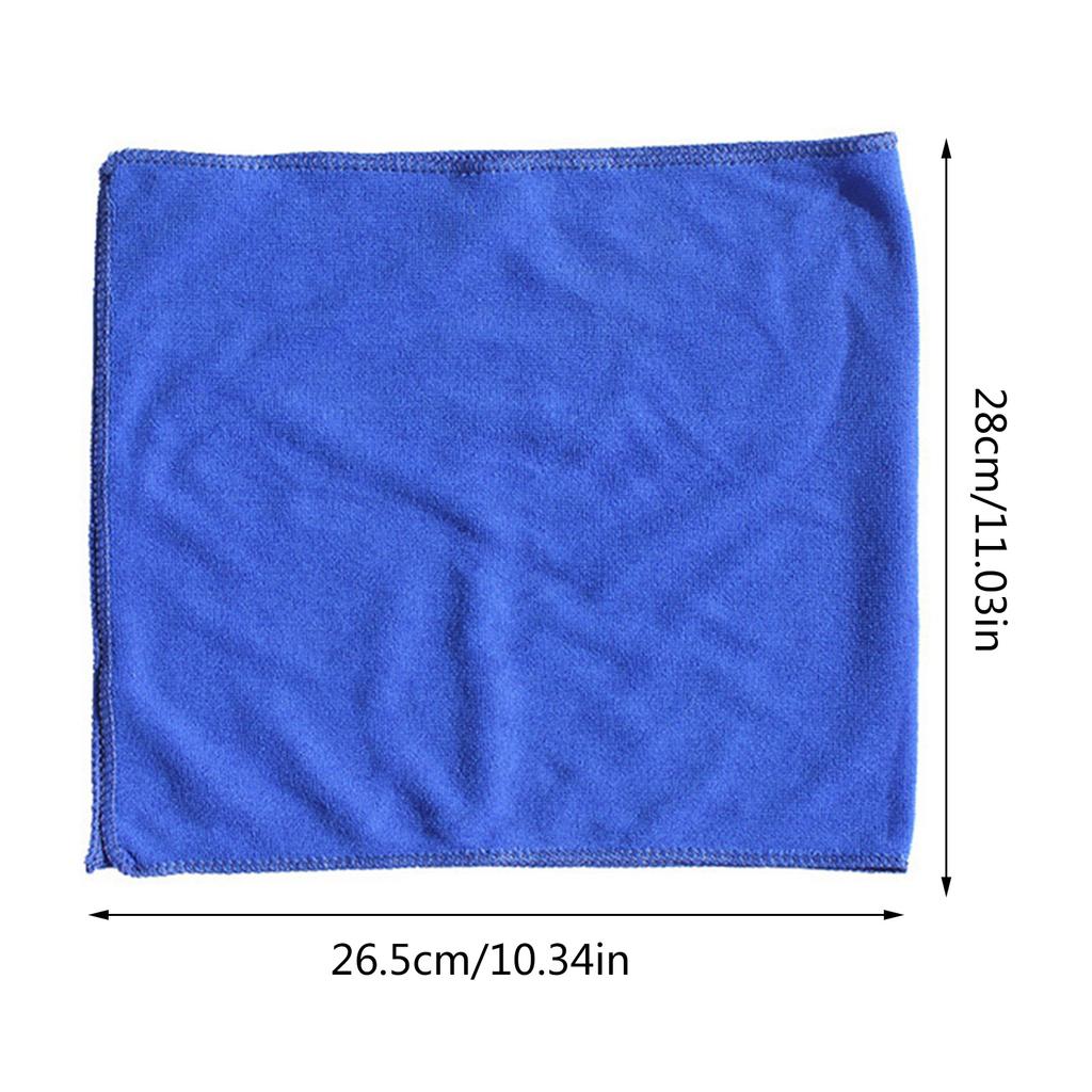 Полотенца из микрофибры Синие (12 дюймов x 12 дюймов) (Пакет из 20) Безопасный для автомойки, уборки дома, мытья, полотенце-дастер