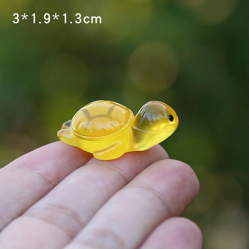 1 шт. красочная светящаяся мини-черепаха микро-ландшафтная фигурка украшение сделай сам светящаяся миниатюрная статуэтка черепахи декор для сада в горшке