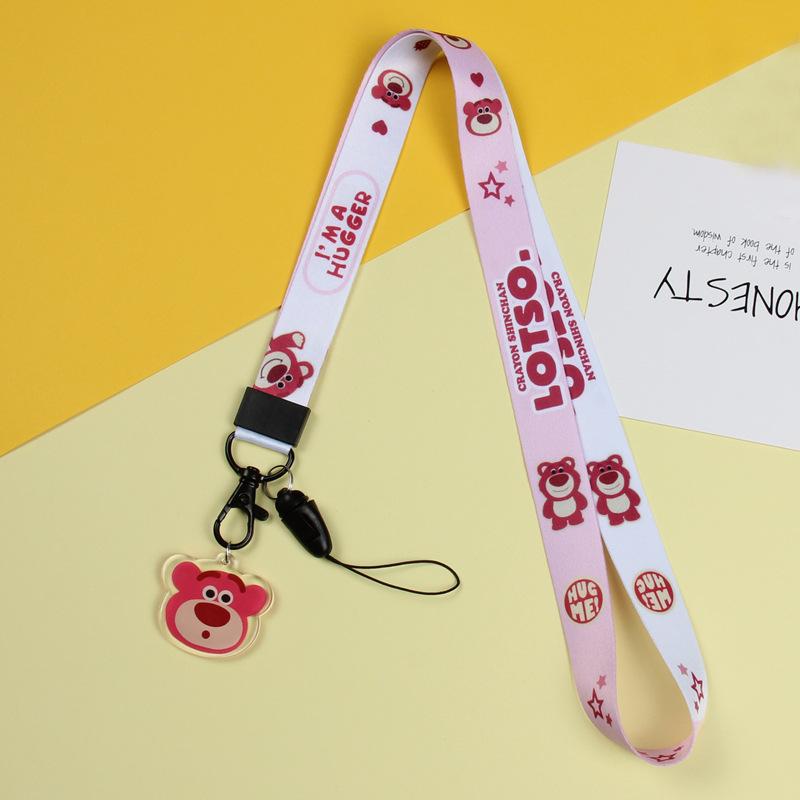 Cartoon Mobile Phone Lanyard, Cute Pendant, Wide And Flat Braided Belt, Lanyard, Key, Badge, Card Cover, Neck Lanyard.