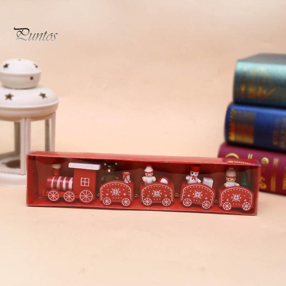 Puntos Christmas Smowman Bear Train Model Desktop Decoration Детская игрушка Рождественский праздничный подарок