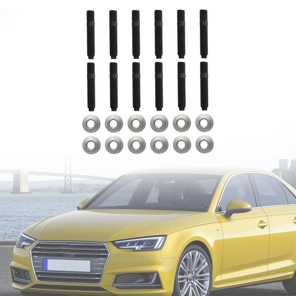 Exhaust Manifold Bolts and Nuts Spare 1 Set Premium Attachments Replace for Toyota 70 75 80 100 Series 1Hz 1hdt Automotive