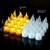 24 шт. романтические свечи на батарейках светодиодные акриловые электронные свечи беспламенные свечи лампы для дома