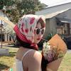 Breathable French Pastoral Style Headscarf Flower Printed INS Style Headband Towel Sun Protection Headband Girls