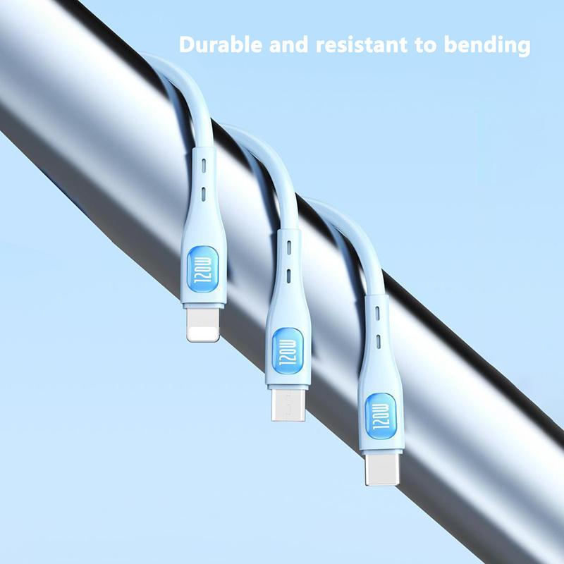 3-in-1 Super Fast Charging Data Cable 120W Suitable for Apple Type-C Android 6A Charging Cable