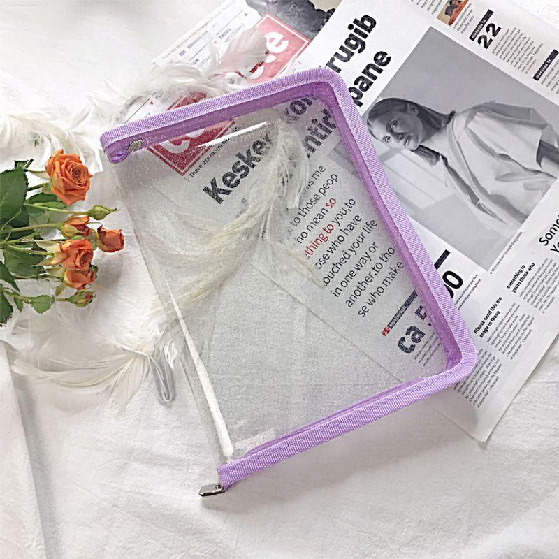Instagram Style PVC Student Zippered Bill File Bag