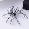 Fashion Personality Black Spider Pearl Brooch Women'S Vintage Brooch Gift Men'S And Women'S Accessories