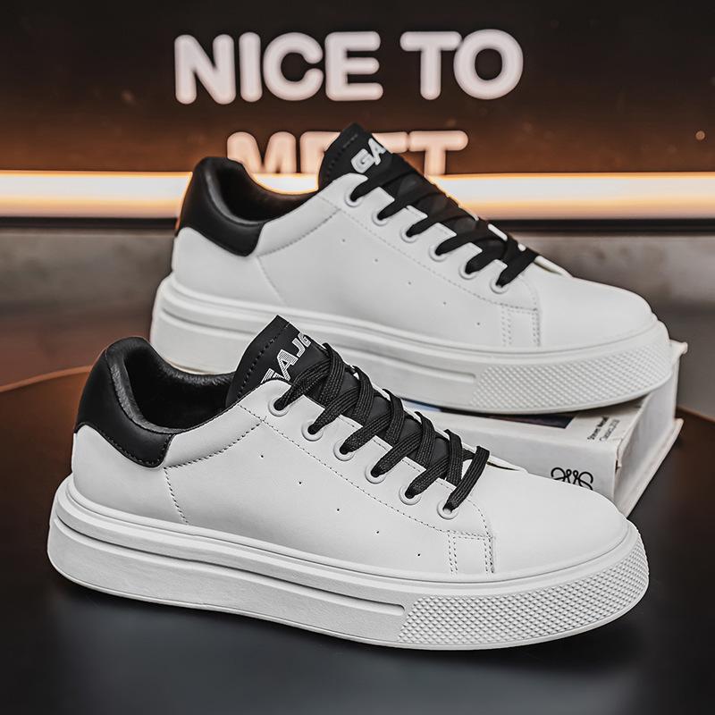 Мужская обувь Обувь для скейтбординга Весна Новые молодежные туфли Guochao Маленькие белые туфли Модные универсальные трендовые туфли для скейтбординга Повседневная обувь для скейтбординга