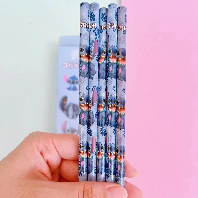 MINISO Новый набор карандашей Стич Деревянный карандаш Пишущая ручка Серия Лило и Стич Студенческие Канцелярские товары к началу школы Скетч-карандаш Подарок