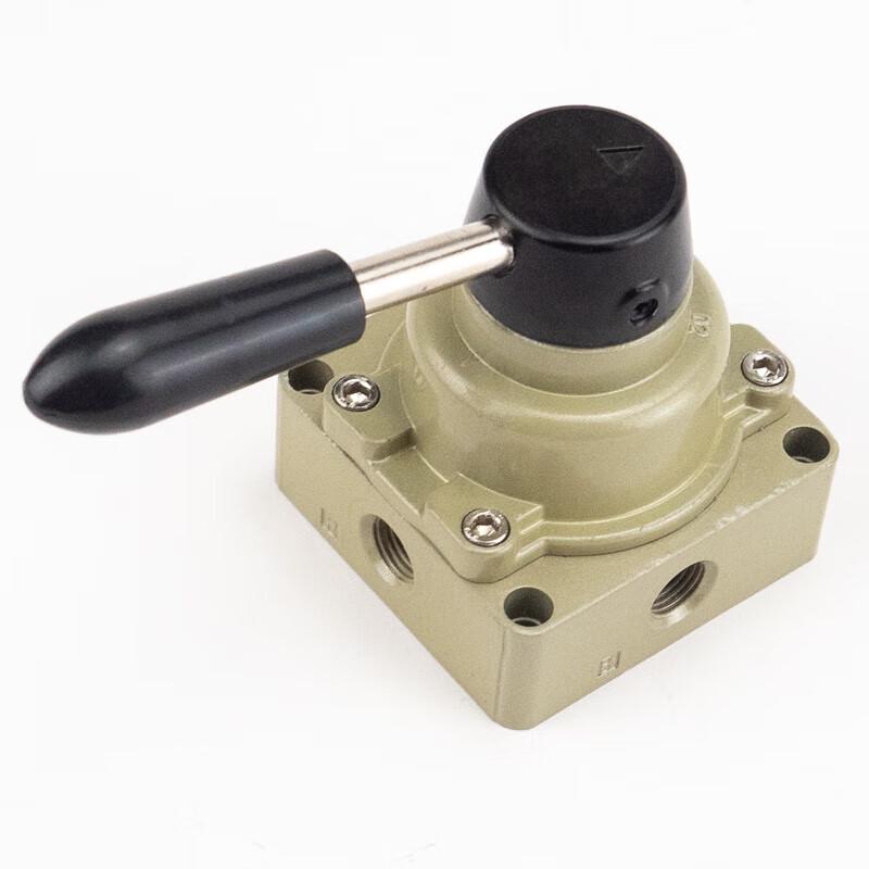 Haisidike HV Series 3-Position 4-Way Pneumatic Hand Valve CN plug (adapter included)