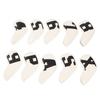 10pcs set PU Waterproof Golf Club Iron Cover Fine Sewing Process Golf Club Head Protect Case(Black Character White