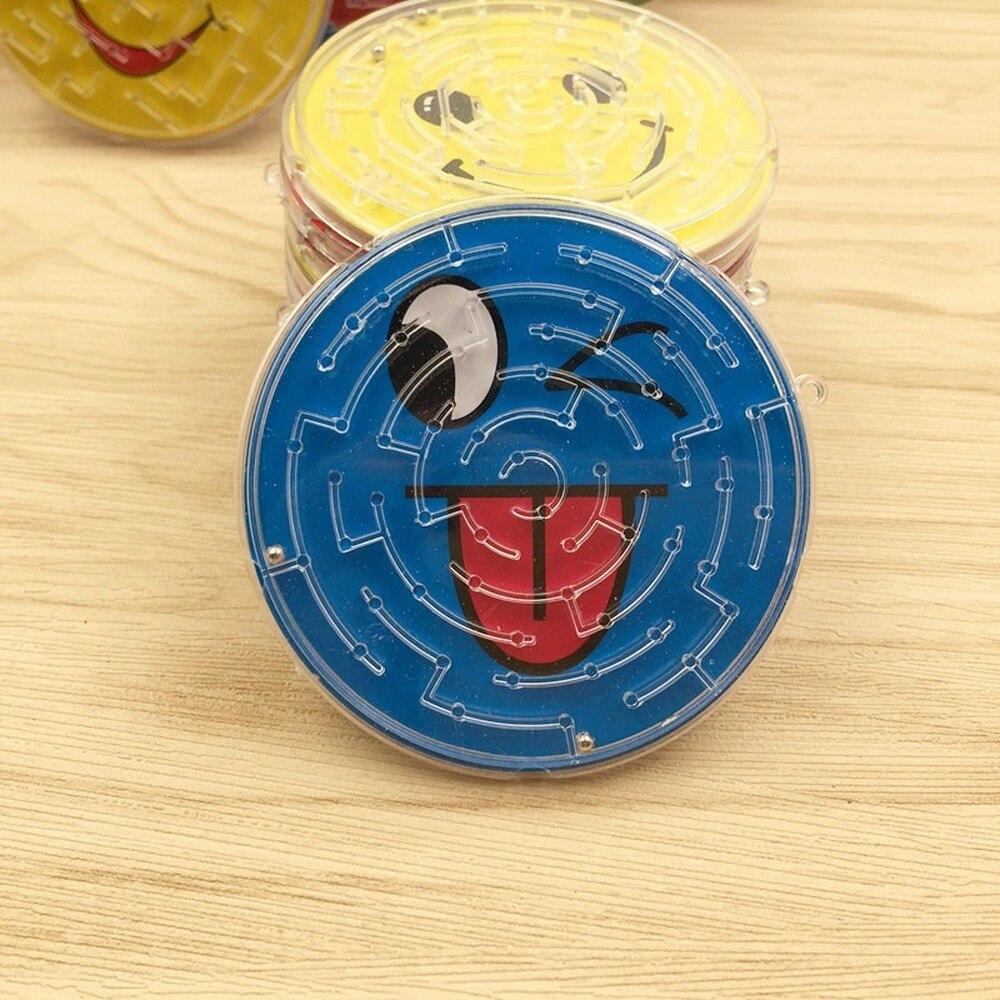 3pcs/lot 7cm Steel Ball Track Maze Toys Children Novelty Early Educational Brain Teaser Intellectual 3D Puzzle Jigsaw Board Toy HD