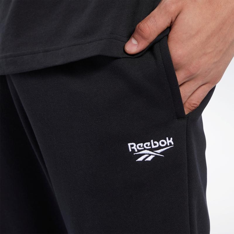 Reebok Универсальные и удобные облегающие трикотажные спортивные брюки со средней посадкой, мужские брюки черного цвета FK2671
