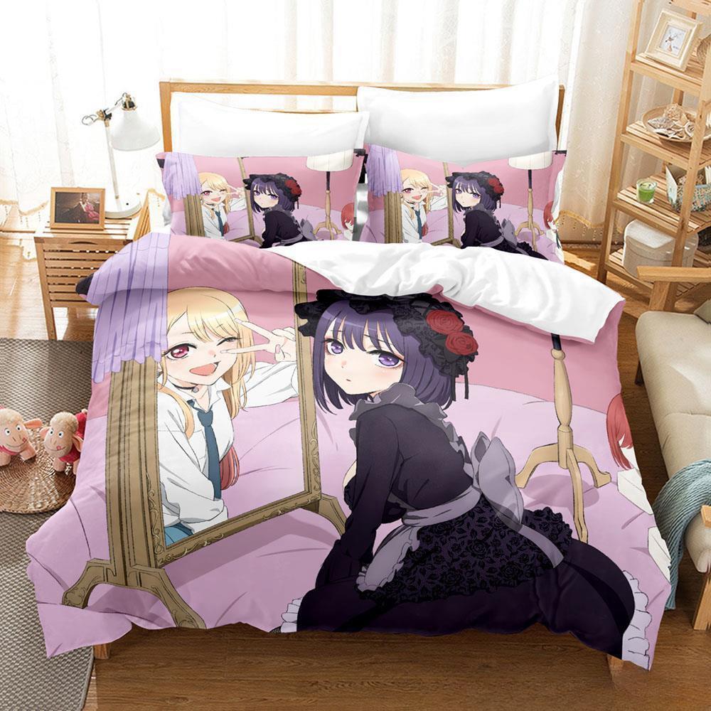 3D Print Anime Kawaii Marin Kitagawa Bedding Set Single Twin Full Queen King Size Bed Set Adult Kid Bedroom Duvet Cover Sets