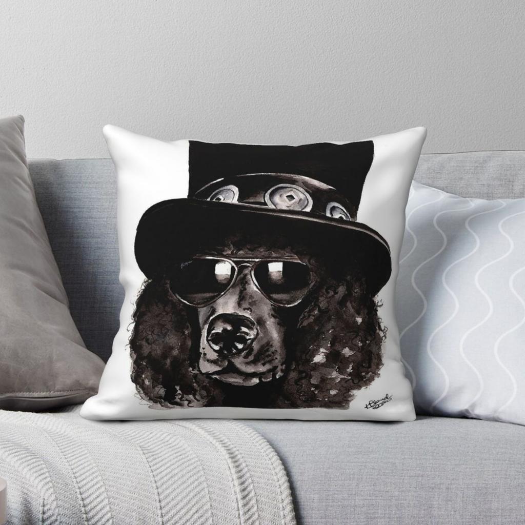 Slash Poodle Watercolor Square Pillowcase Polyester Linen Velvet Pattern Decor Throw Pillow Case Home Cushion Cover