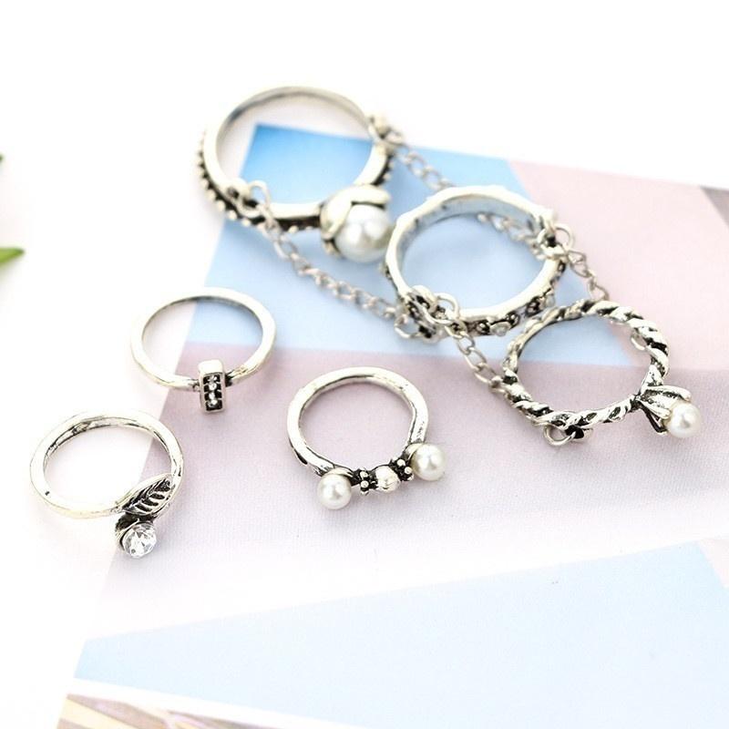 Новейший модный комплект колец с подвесками из хрусталя и акрила, горячая распродажа, позолоченное серебро, винтаж