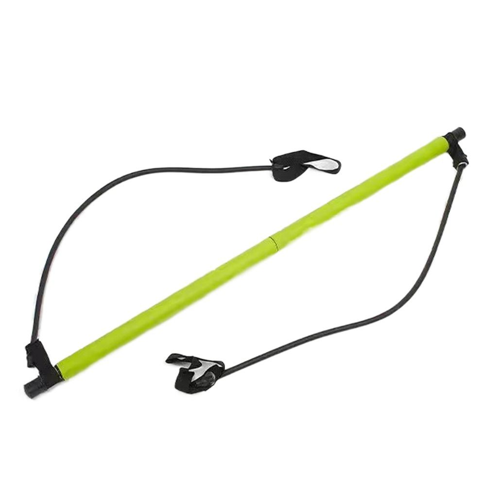 С Ab Roller Pilates Bar Kit Stretching Yoga Resistance Bands Foot Loop Pilates Sticks Exercise