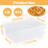 Pizza Dough Proofing Box Set of 4 - 12" x 8" x 4" Rectangular Container with BPA-Free Plastic Lid Stackable Food-Grade Storage for Home Baking Bread