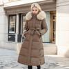 Hooded Collar Parkers Coat Lamb Wool Cotton Zipper Coat Medium Long Winter Season Warm and Fluffy Coat with Cotton Jacket