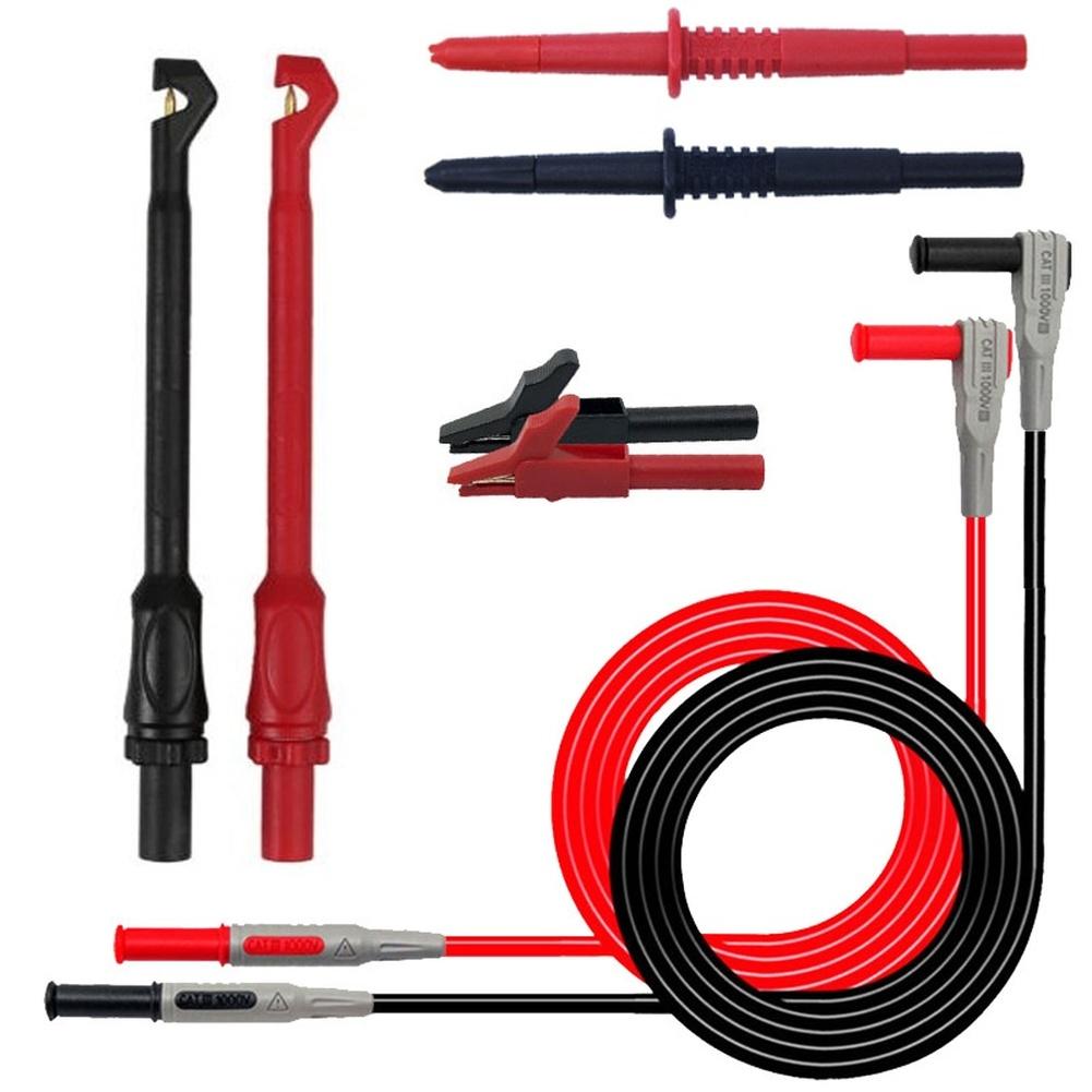 1set Multimeter Test Probe Kit 4mm Connection Non-Invasive Probes For Automotive Use Electrical Systems Accessories