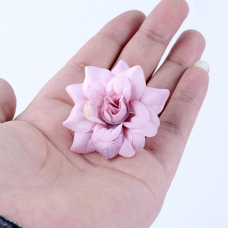 20PCs Rose Artificial Flowers Head Silk Fake Flowers Wedding Party Home Living Room Dining Table Garden Decorations DIY Crafts