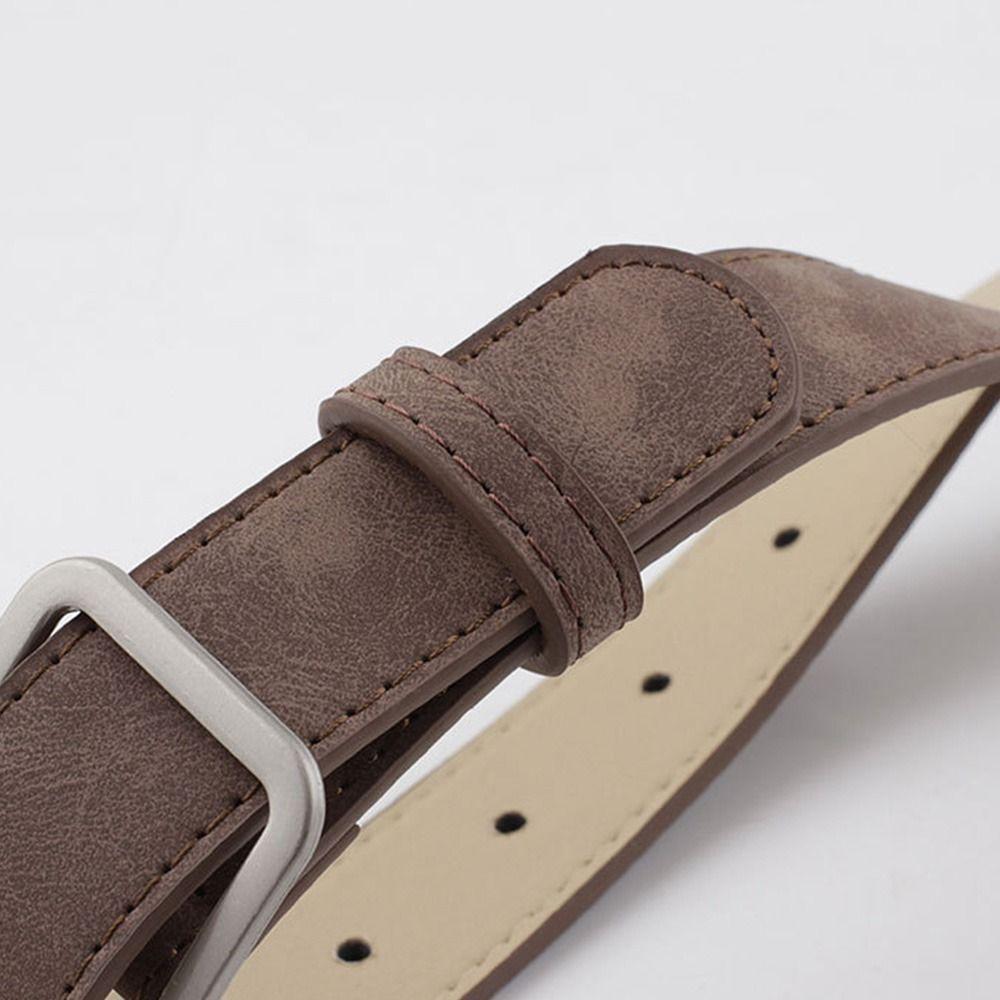 Women Retro Casual Waist Band Leather Belt Ladies Dress Strap Square Pin Buckle Waistband