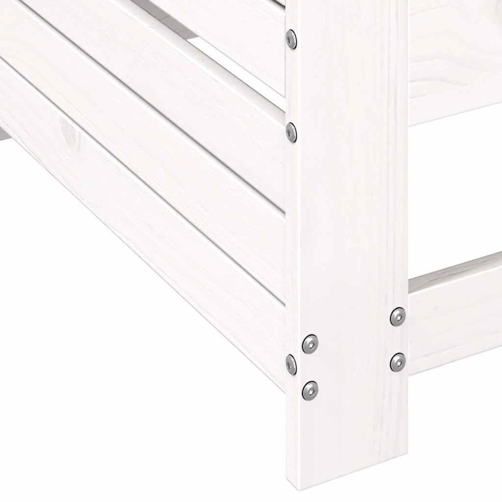 Garden Sofa with Armrests and Side Table Solid Pine Wood