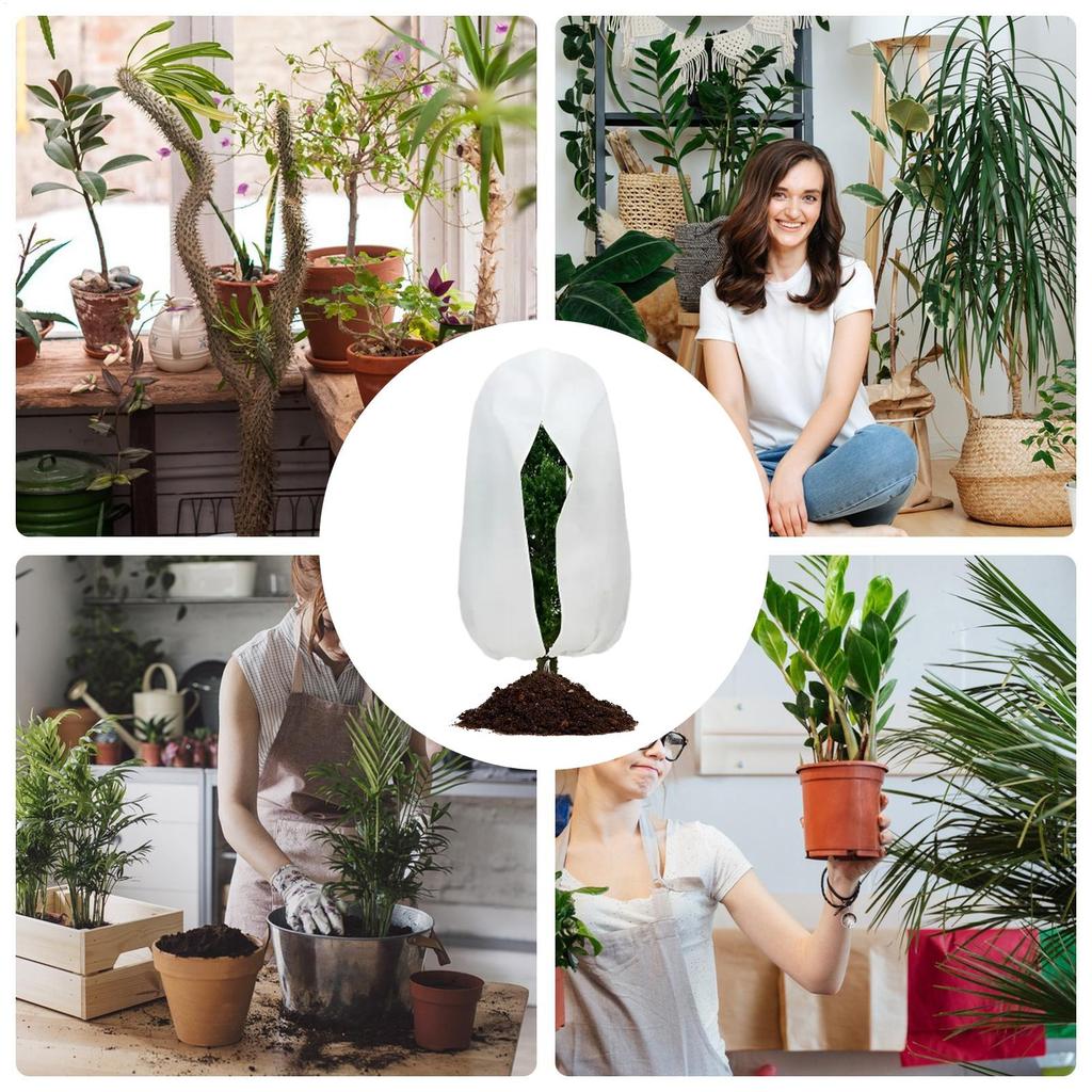 Frost Protection For Plants Garden Plant Frost Cover Zippered Thermal Flower Guard With Drawstring For Garden Greenhouse Raised