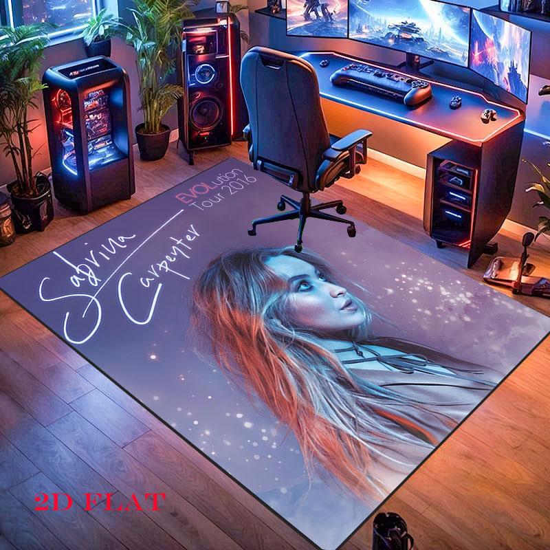Sabrina Carpenter Glow Carpet Rug for Living Room Bedroom Home Sofa Decoration,Kids play Nonslip Floor Mat
