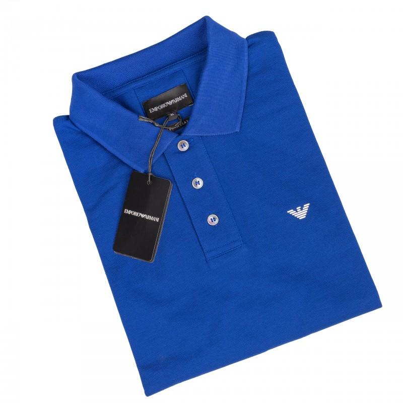 Поло Emporio Armani Итальянский Бренд BLU - Размер: XXXL