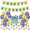 Smurfs Birthday Decorations Party Set The Smurfs Cartoon Characters Kids Cute Funny Boys Girls Happy Birthday Garland Banner Balloons Cake Topper