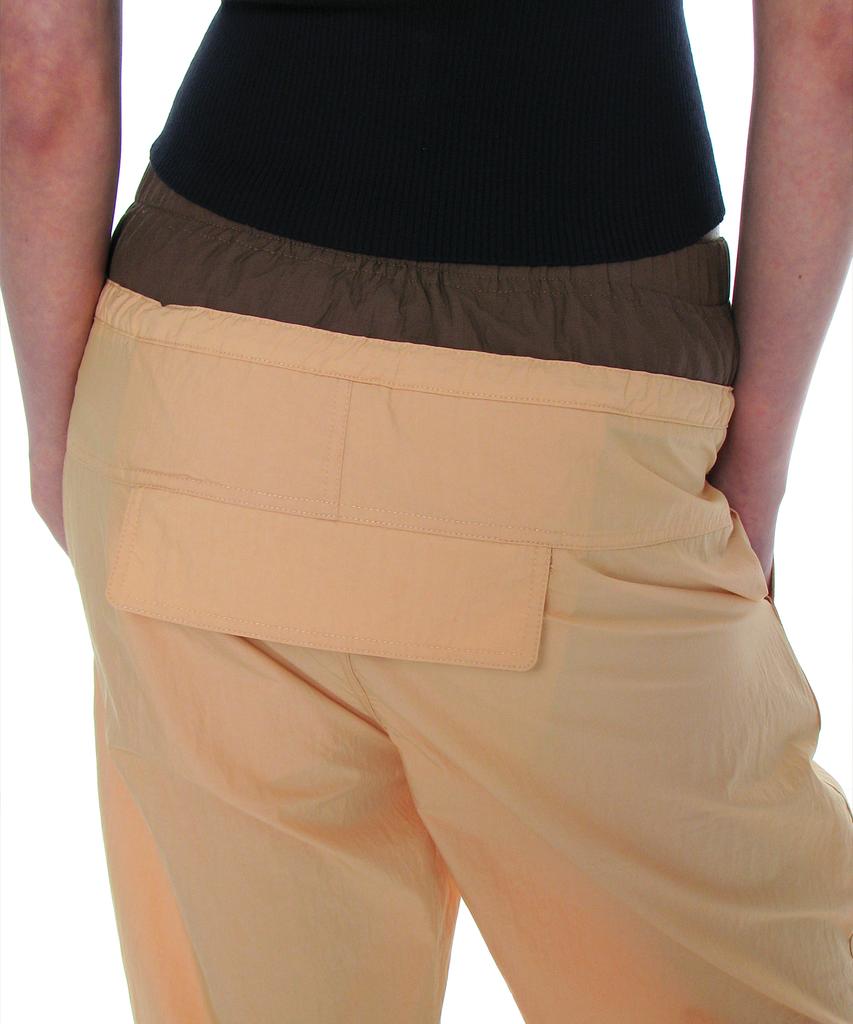 PARTIMENTO WOMEN Double Waist Parachute Pants_Orange