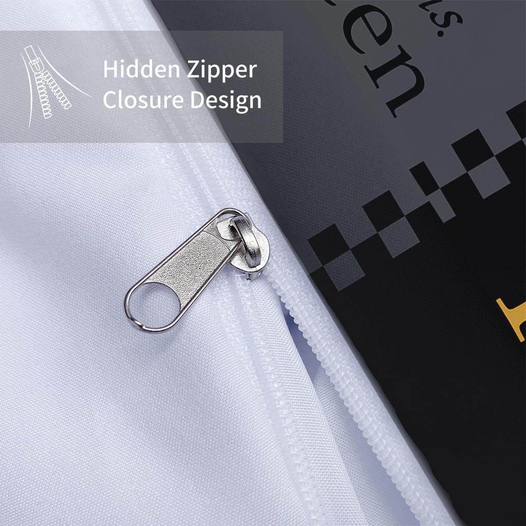 Комплект постельного белья из 3 предметов, модный, черный, серый с принтом в виде короны, мягкий, удобный и дышащий пуховый пододеяльник, спальня, гостиница