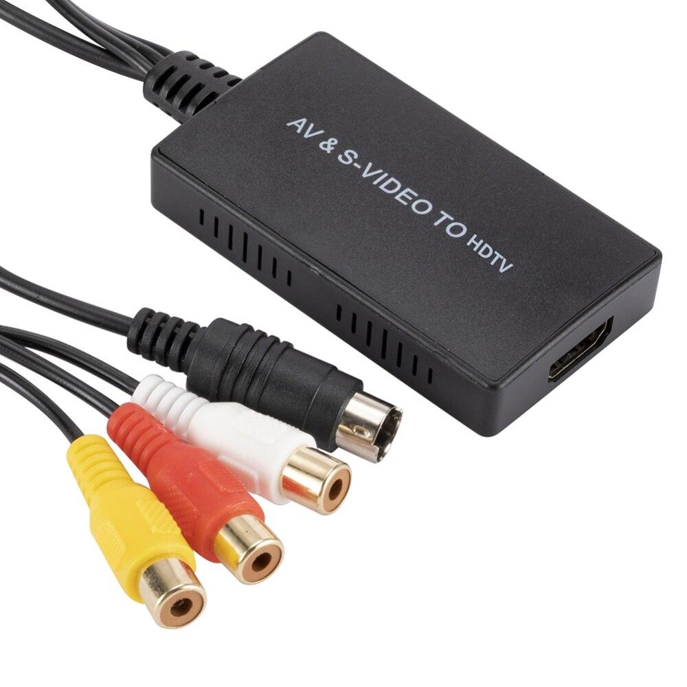 Конвертер, совместимый с Svideo в HDMI, Адаптер, совместимый с AV в HDMI