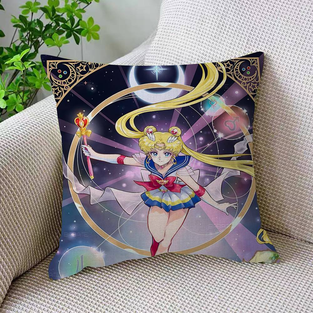 Милая подушка S-Sailor M-Moon Подарок Декор для домашнего офиса Спальня Диван Автомобильная подушка Чехол 45X45