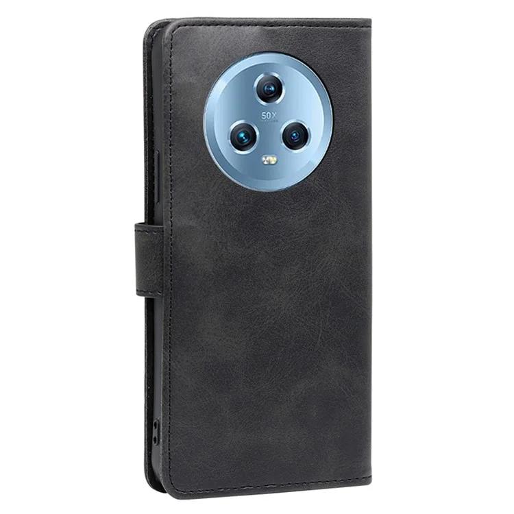 For Honor Magic5 PU Leather Flip Stand Case Calf Texture Wallet Folio Phone Cover