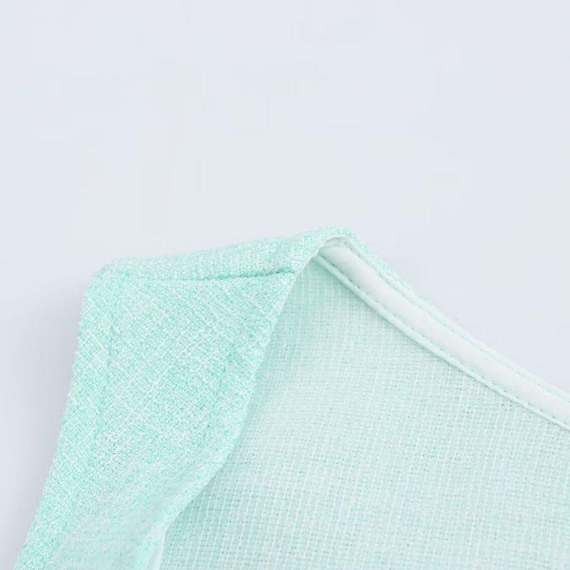 Kaslead New Arrival Women's Clothing Fashion Style Fashion Slim Fit Square Collar Sleeveless Pleated Dress