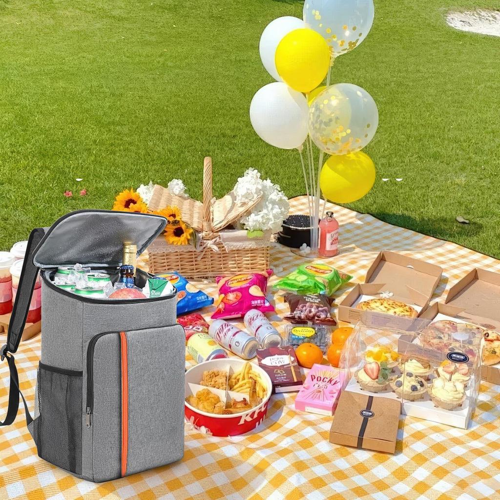 Roseelk Small 23L Insulated Cooler Bag, 11.2" x 7.7" x 16.2" (29cm x 19cm x 42cm), Soft Cooler Bag with 4 Layers of Insulation, Waterproof, Durable,