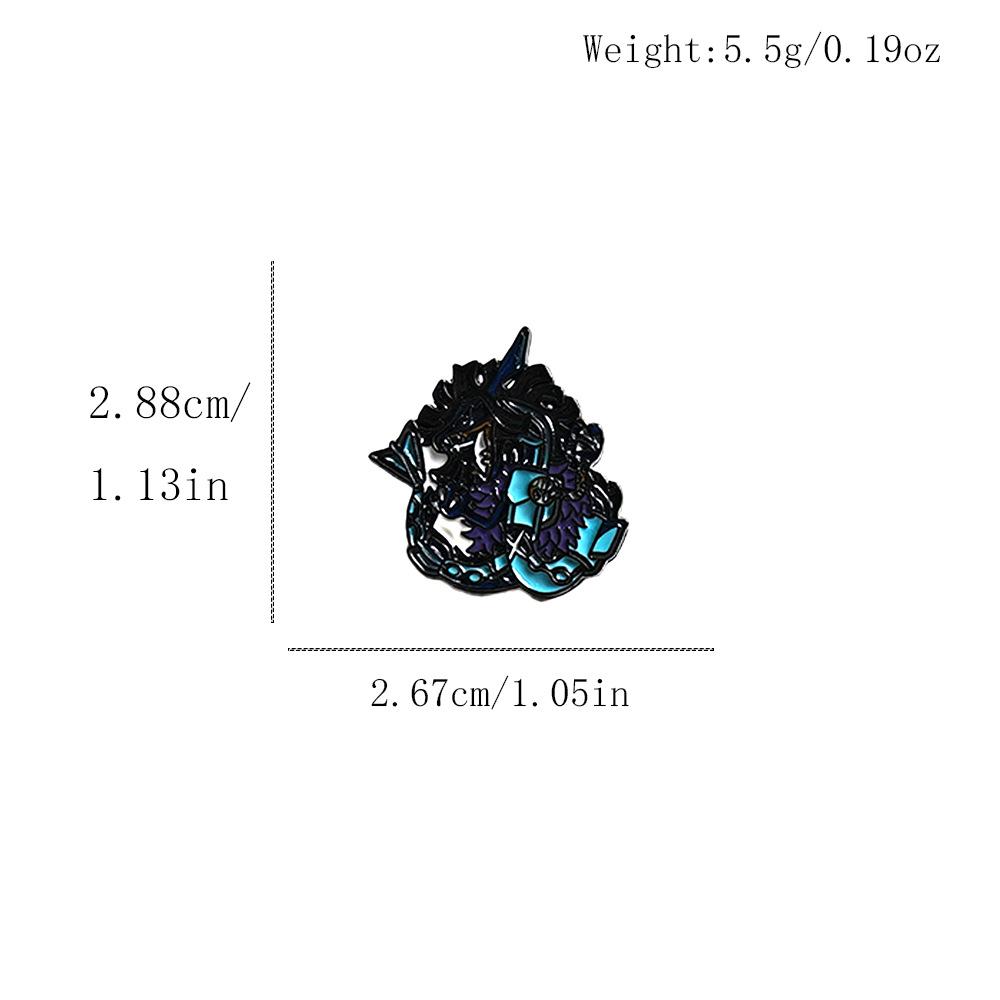 Металлическая брошь-значок в стиле японского аниме Pokemon & One Piece - Дизайн Луффи и Генгара