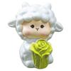 Mini Sheep Figurine Resin Miniature Animal Ornament Fall Harvesting Sheep Statue for Fairy Garden DIY Craft Micro Landscape