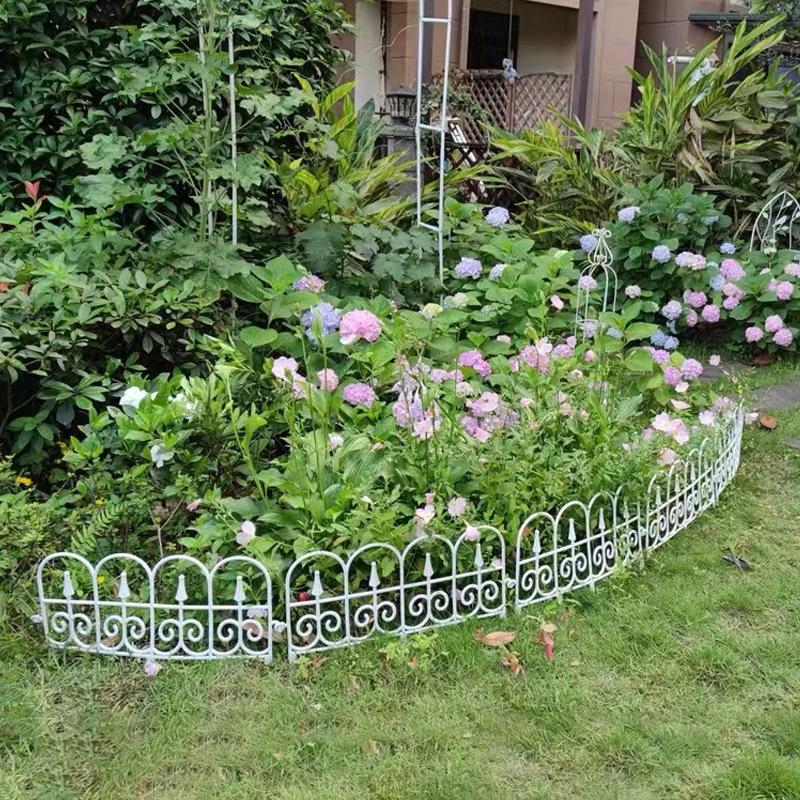 Белый черный садовый забор декоративный складной ограждение пластиковый европейский стиль ограждения