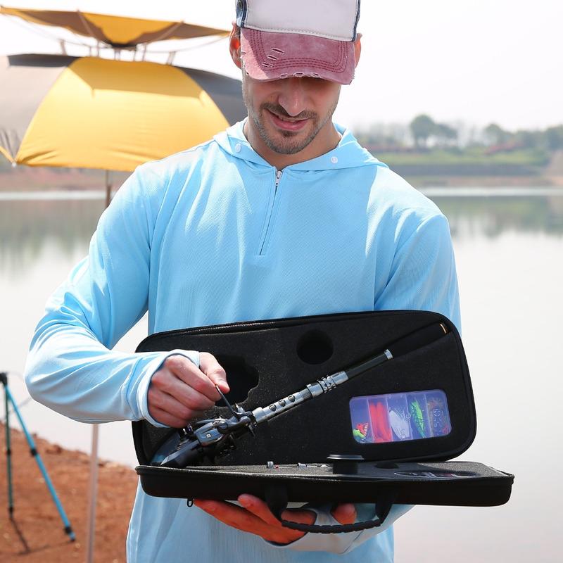 Fishing Rod Combo with Telescopic Fishing Pole Spinning Reels Fishing Bag Lure Line Sets Accessories