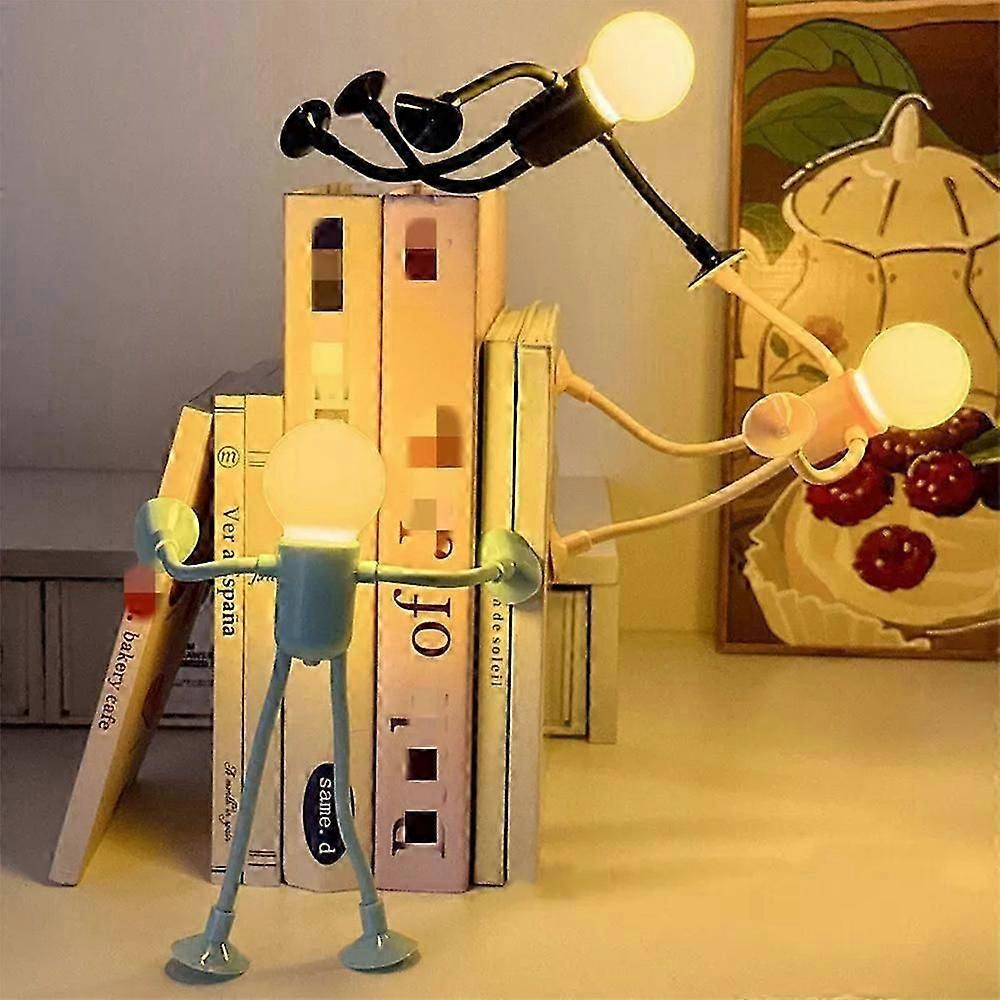 Changeable Shape Funny Sportsman Night Light Button Battery Desk Lamp Versatile Mini Lamp Creative Ornament Vacuum Adsorption