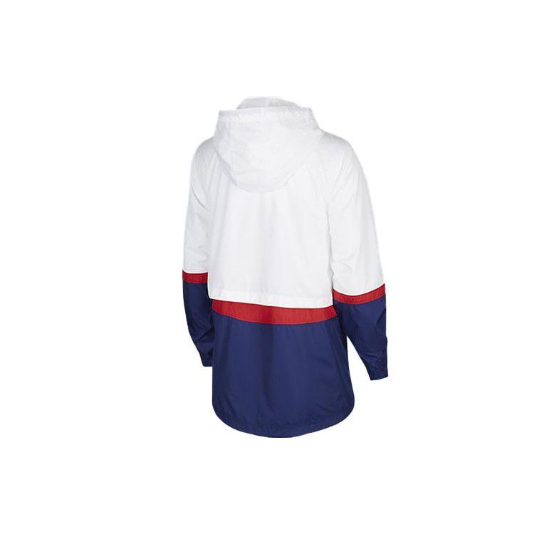 Nike Спортивная куртка с капюшоном Colorblock, женская верхняя одежда, белая CZ1918-106